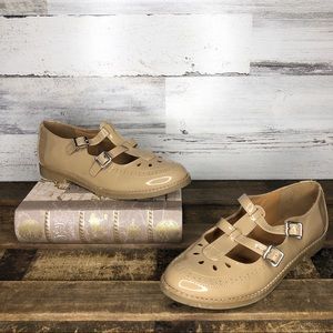 Soda strappy patent leather oxford shoes